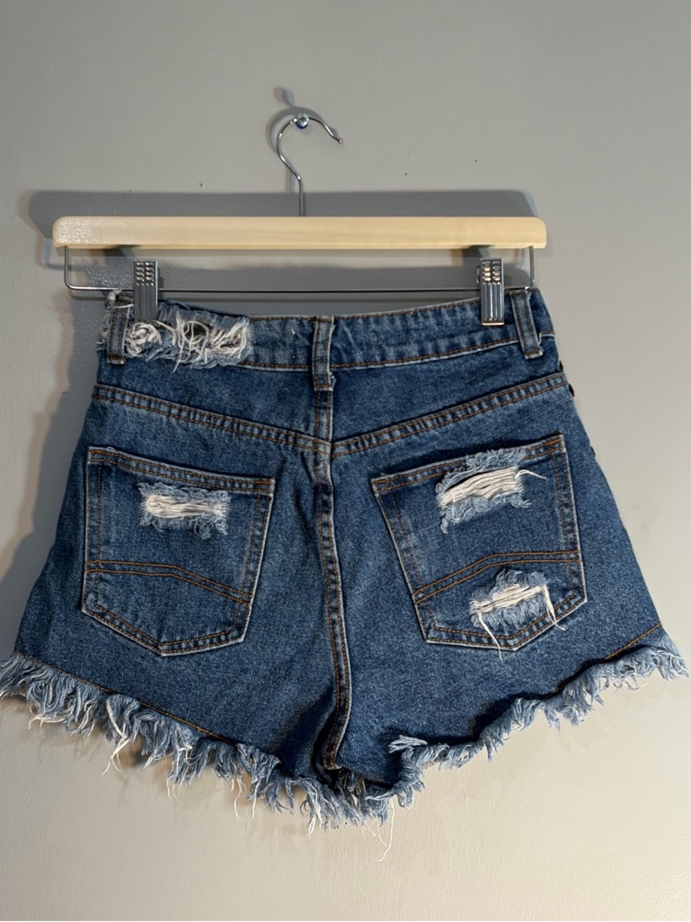 AG Adriano Goldschmied AC x AG Lace-Up Denim Jean Shorts Size S - Picture 7 of 10